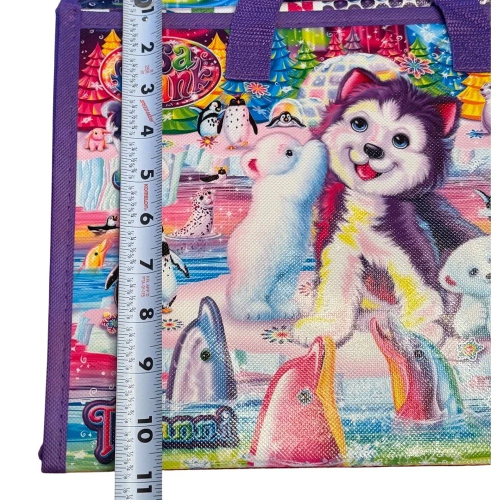 Lisa Frank Tikanni Trifold‎ Portfolio Art Organizer Bag with 6 Crayons Rainbow